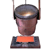Steel mill melting pot (prop)